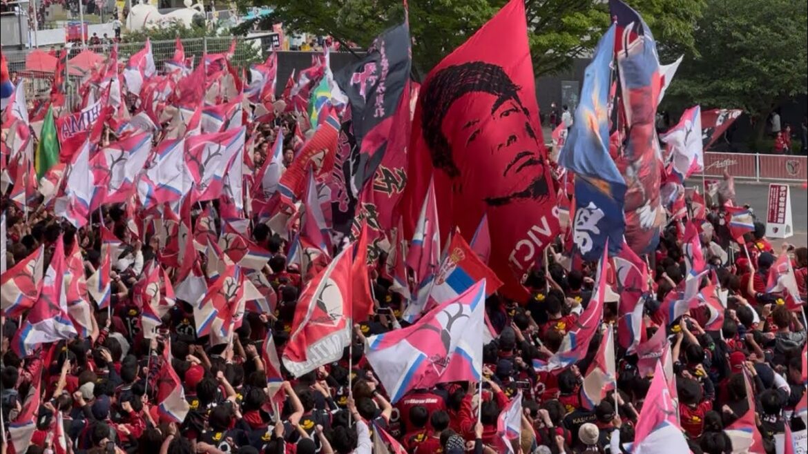 [Kashima Antlers]Une énorme quantité de drapeaux aujourd'hui !! ️Rassemblement des supporters avant le match contre la Mito J1 Centenary Concept League
