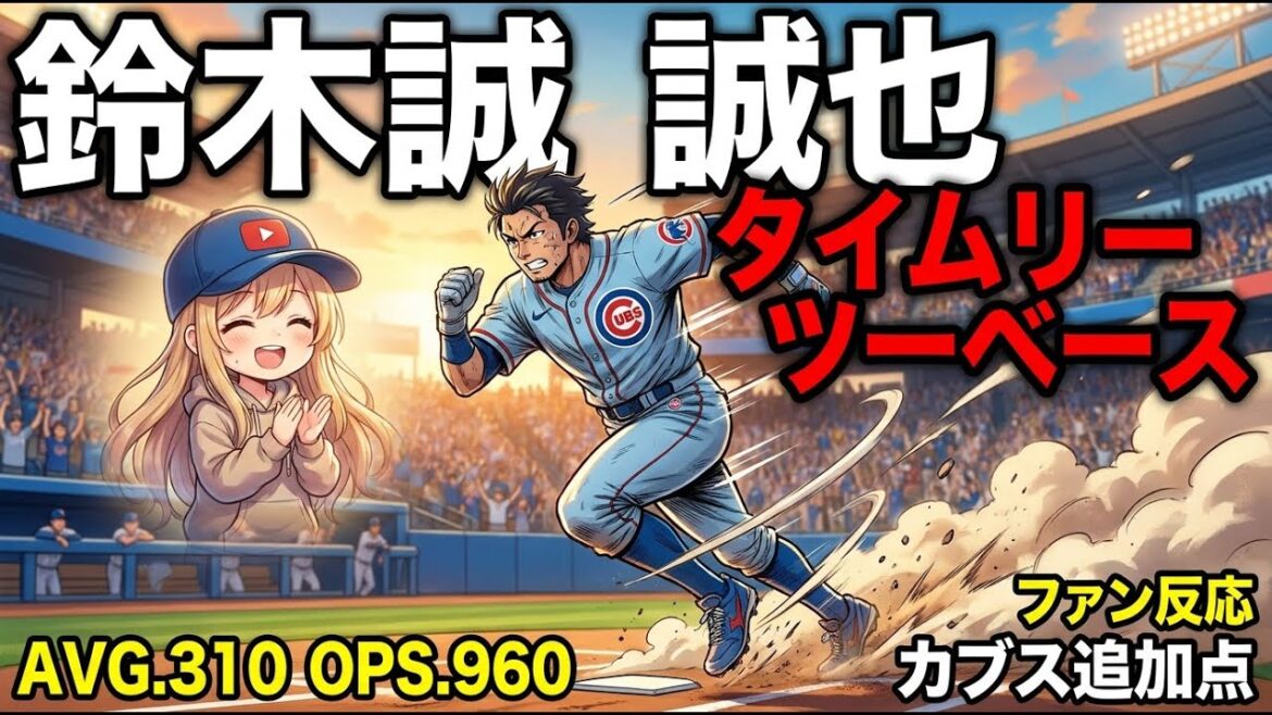 [MLB Breaking News]Seiya Suzuki réalise un double but opportun ! Un point supplémentaire des Cubs mène à 3-1
