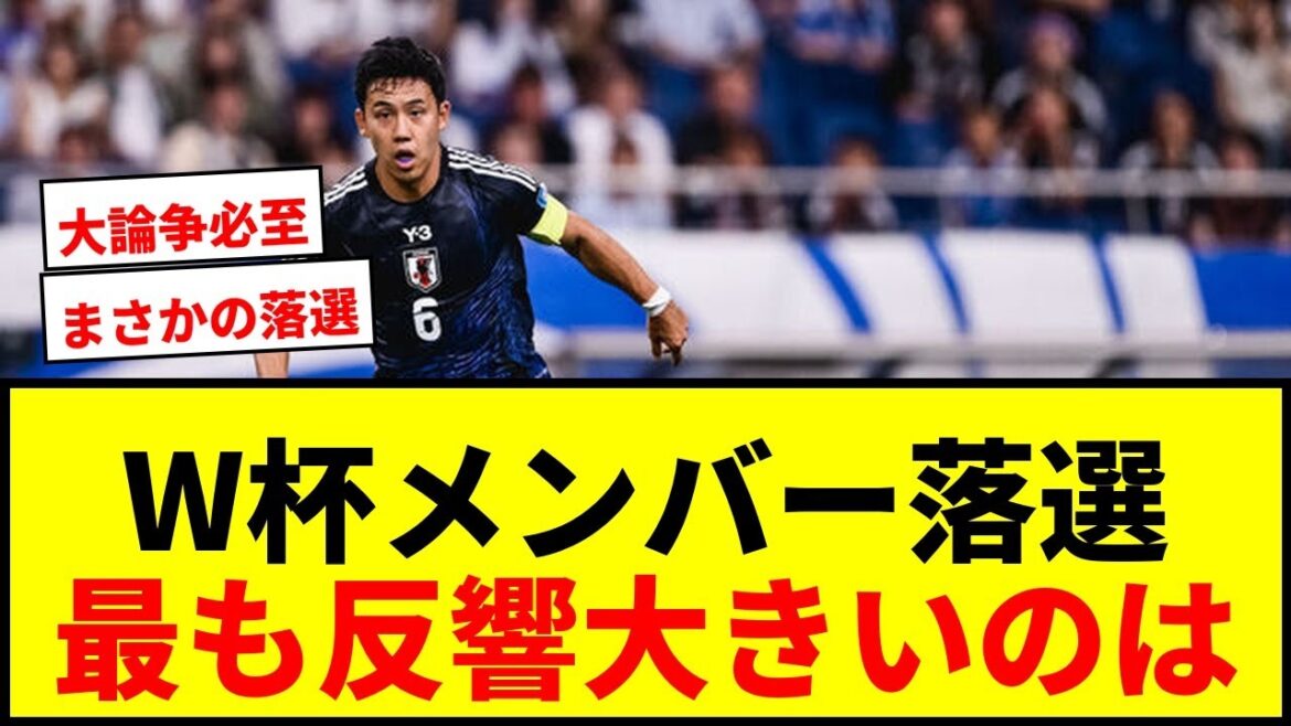 [Équipe nationale du Japon]Qui suscite le plus de réactions suite à son exclusion de la Coupe du Monde ? Vérifiez bien le risque de ne pas être sélectionné dans les 5 groupes de performance !
