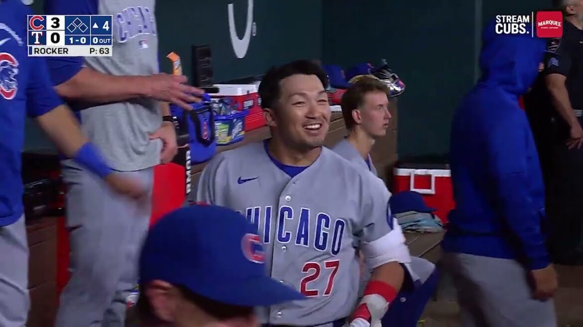 Seiya SMASH! 💥 Seiya Suzuki écrase un home run de deux points pour les Cubs ! 🐻 (419 pieds, 110,2 MPH 💪)