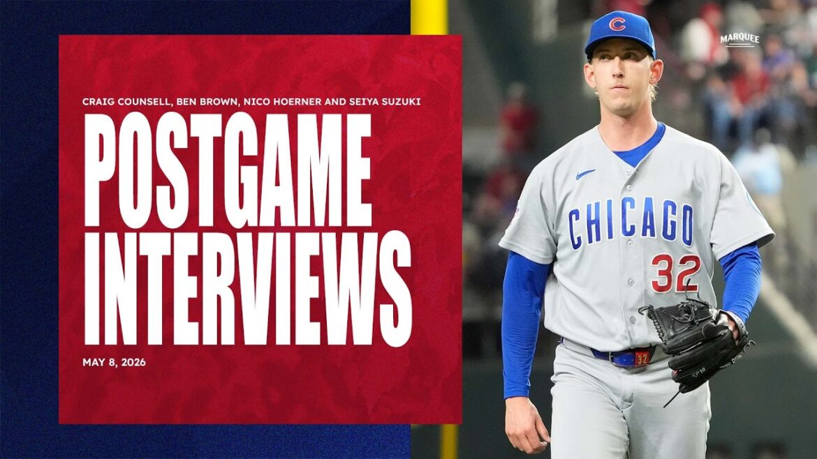 ENTREVUES D'APRÈS-JEU : Counsell, Brown, Hoerner et Suzuki | Son des vestiaires des Cubs (08/05/26)