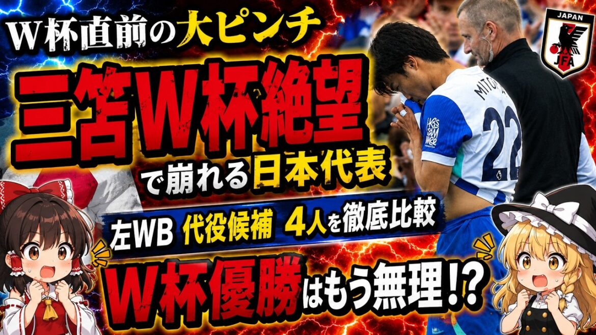 [Désespoir de la Coupe du Monde]Kaoru Mitoma est dans une situation d'urgence avec deux mois pour récupérer ! ? Quelle est la réaction du côté gauche face à la tragédie qui a précédé la Coupe du Monde ?[Football à commentaires lents]