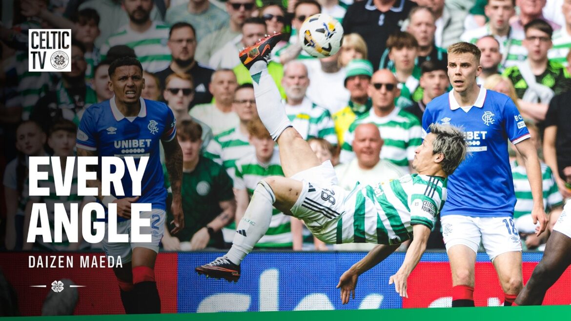 TOUS les angles | Le superbe coup de pied aérien de Daizen Maeda contre les Rangers 🤯⚽ (10/05/26)