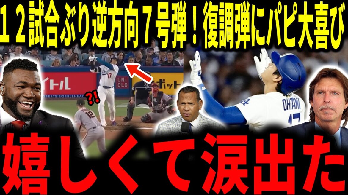 [Shohei Otani]Home run en solo n°7 pour la première fois en 12 matchs et 53 au bâton ! Les légendes sont impressionnées par le tir tant attendu dans la direction opposée pour soutenir le lanceur Yoshinobu Yamamoto...
