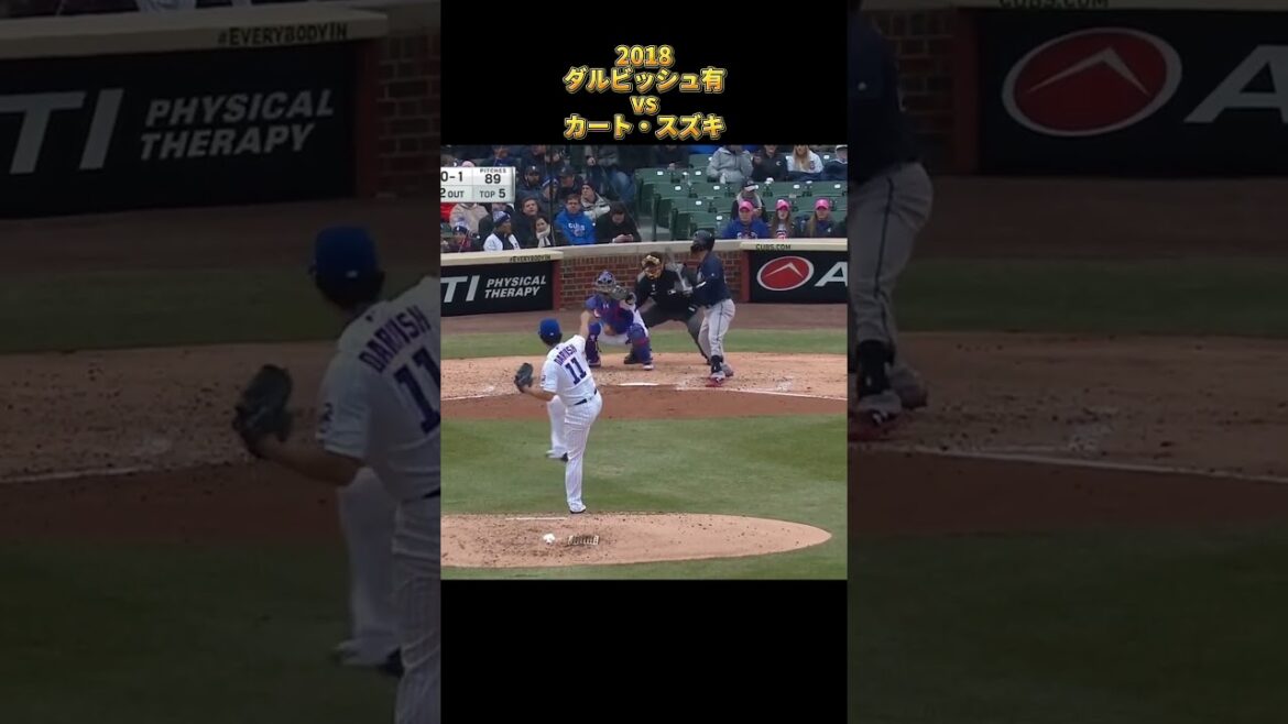 [Yu Darvish]contre Kurt Suzuki 2018 Tous les emplacements Chicago Cubs Yu Darvish Kurt Suzuki #shorts