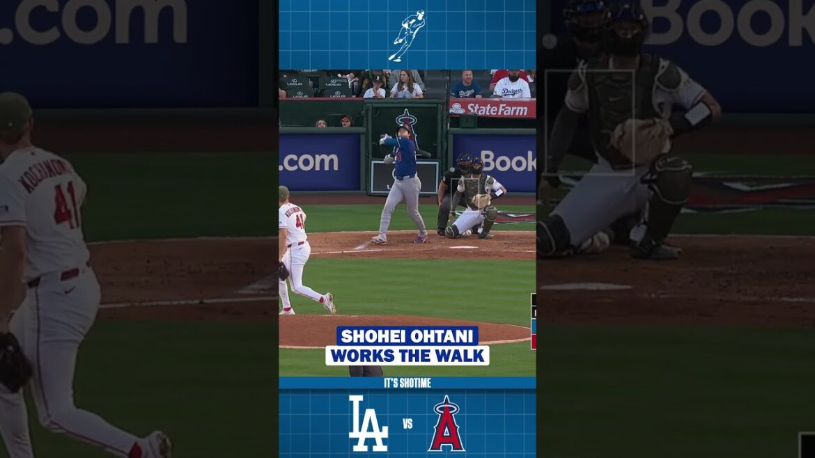 Shohei Ohtani gagne dur au bâton avec une marche
