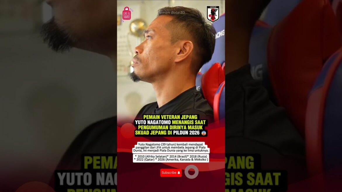 INCAPABLE DE CONTENIR LES PLEURS, L'EX JOUEUR DE L'INTER MILAN YUTO NAGATOMO RETOURNE À JOUER AU PILDUN #beritabola