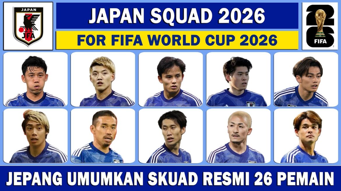 Équipe du Japon pour la Coupe du Monde 2026 - Liste des 26 joueurs japonais appelés à la Coupe du Monde 2026