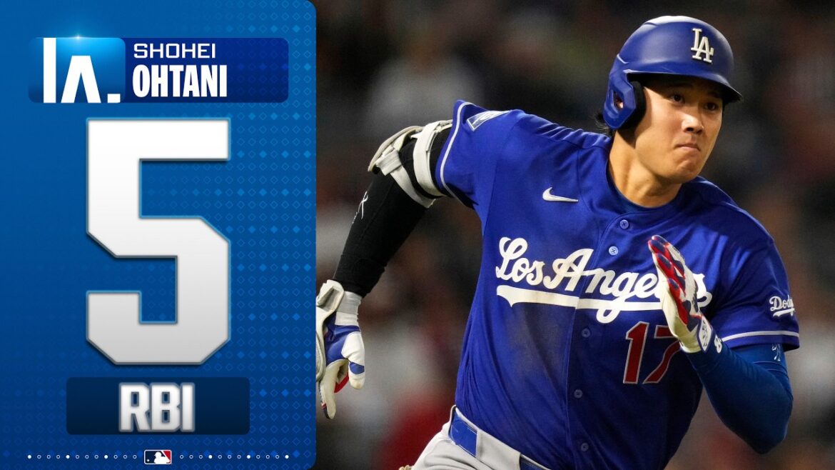 Shohei Ohtani réalise CINQ RUNS pour les Dodgers ! ✋😯 (RBI triple, double !) | Faits saillants de la MLB