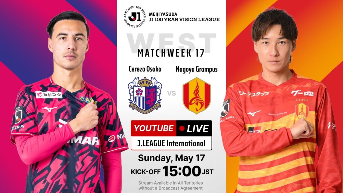 EN DIRECT | Cerezo Osaka contre Nagoya Grampus | MEIJI YASUDA J1 LIGUE DE VISION 100 ANS | MW17