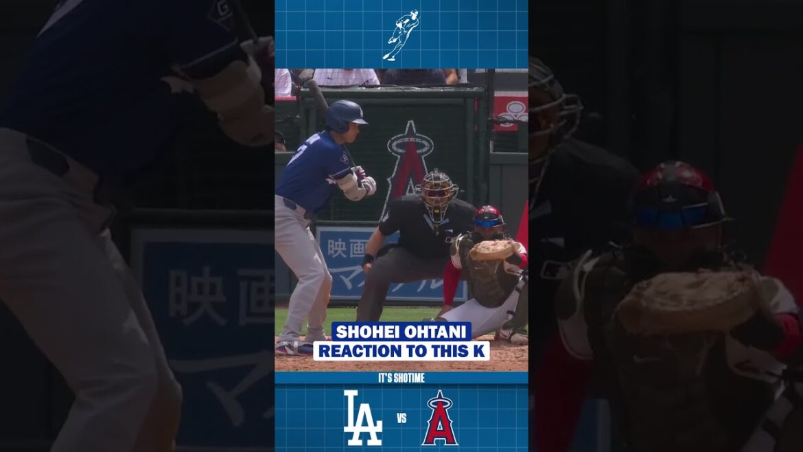 Shohei Ohtani Réaction drôle après le retrait au bâton