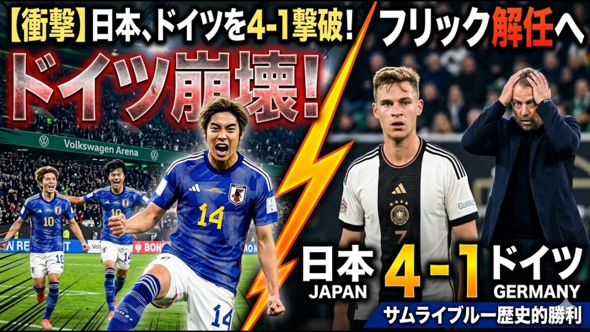 [Tragédie historique]L'équipe nationale du Japon bat complètement l'Allemagne 4-1 ! La bataille légendaire qui a décidé du licenciement de Flick.