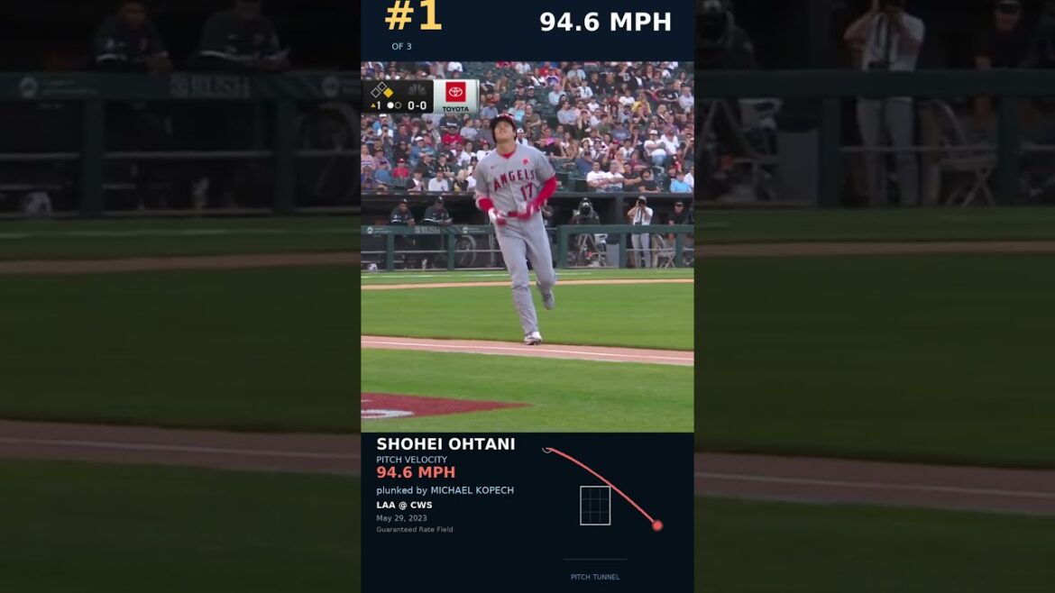 CHAQUE fois que Shohei Ohtani a été touché par un lancer en 2023 😤