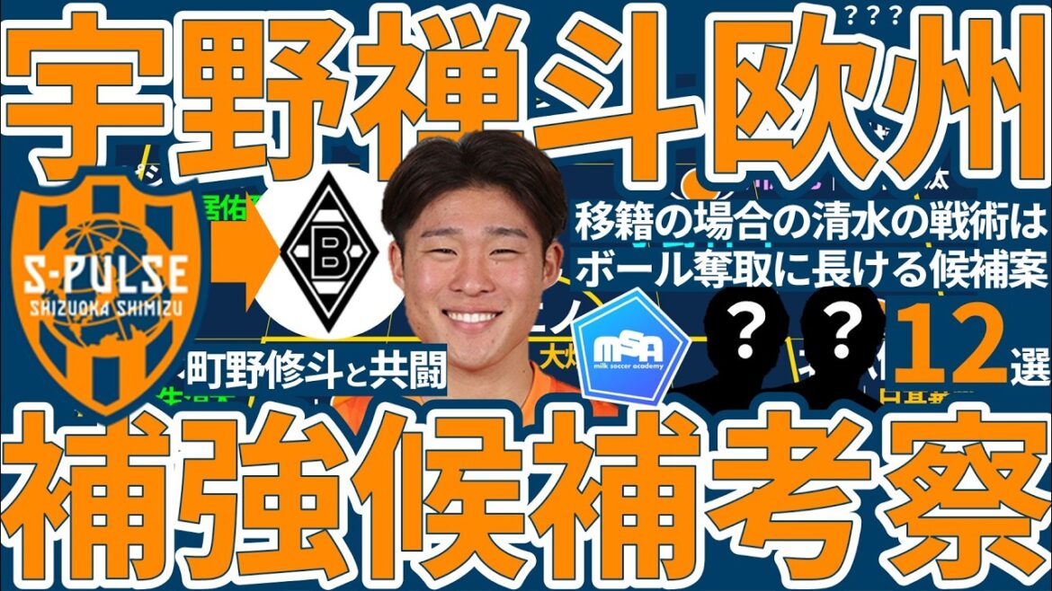 [Shimizu MF Zento Uno va au Borussia MG !?]Considération des raisons du transfert & 12 candidats que Shimizu S-Pulse devrait renforcer depuis le Japon ou l'Europe en cas de transfert en Europe !!