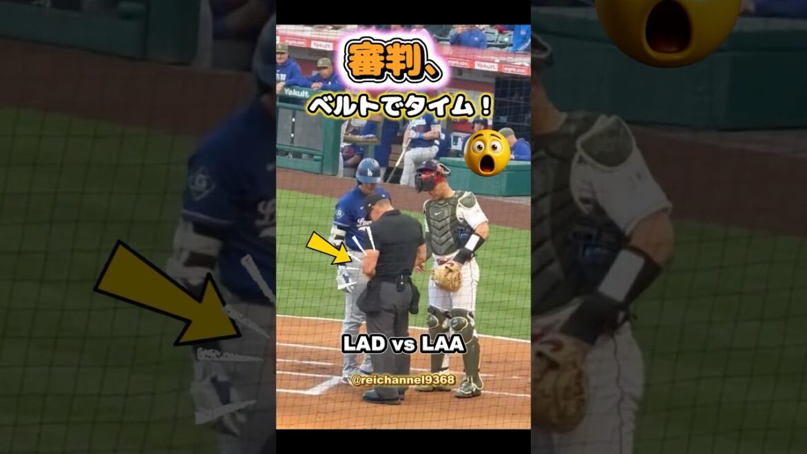 [Shohei Otani]LAD vs LAA : Arbitre, temps à la ceinture ! 😂😂😂 #shorts #mlb #Shohei Otani See More