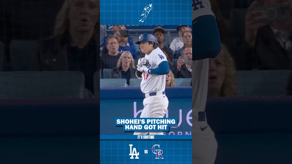 Shohei Ohtani a été touché par un lancer sur une main qui lance