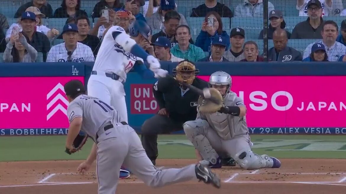 Shohei Ohtani écrase un LEADOFF HOMER pour les Dodgers ! 💪 (A également lancé une 1ère manche sans but 😅)