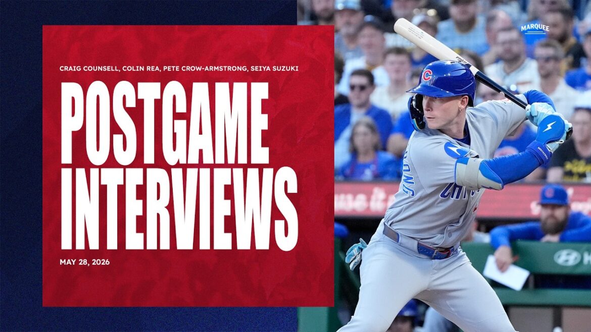INTERVIEWS D’APRÈS LE JEU : Rea, PCA, Suzuki et Counsell | Son des vestiaires des Cubs (28/05/2026) INTERVIEWS D'APRÈS LE JEU : Rea, PCA, Suzuki et Counsell | Son des vestiaires des Cubs (28/05/2026)