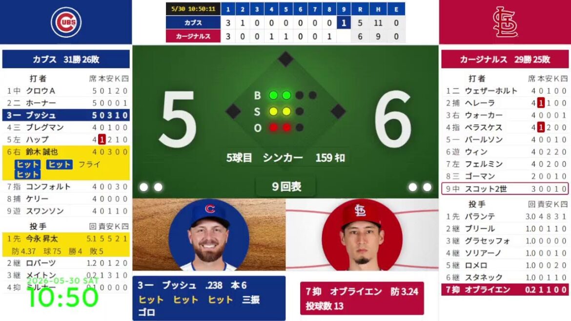 [Shota Imanaga démarre, Seiya Suzuki]30/05 08:15 #8 Cubs contre Cardinals 823055