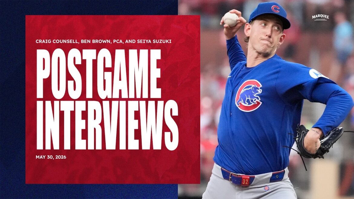 ENTREVUES D'APRÈS LE JEU : Counsell, Brown, PCA et Suzuki | Son des vestiaires des Cubs