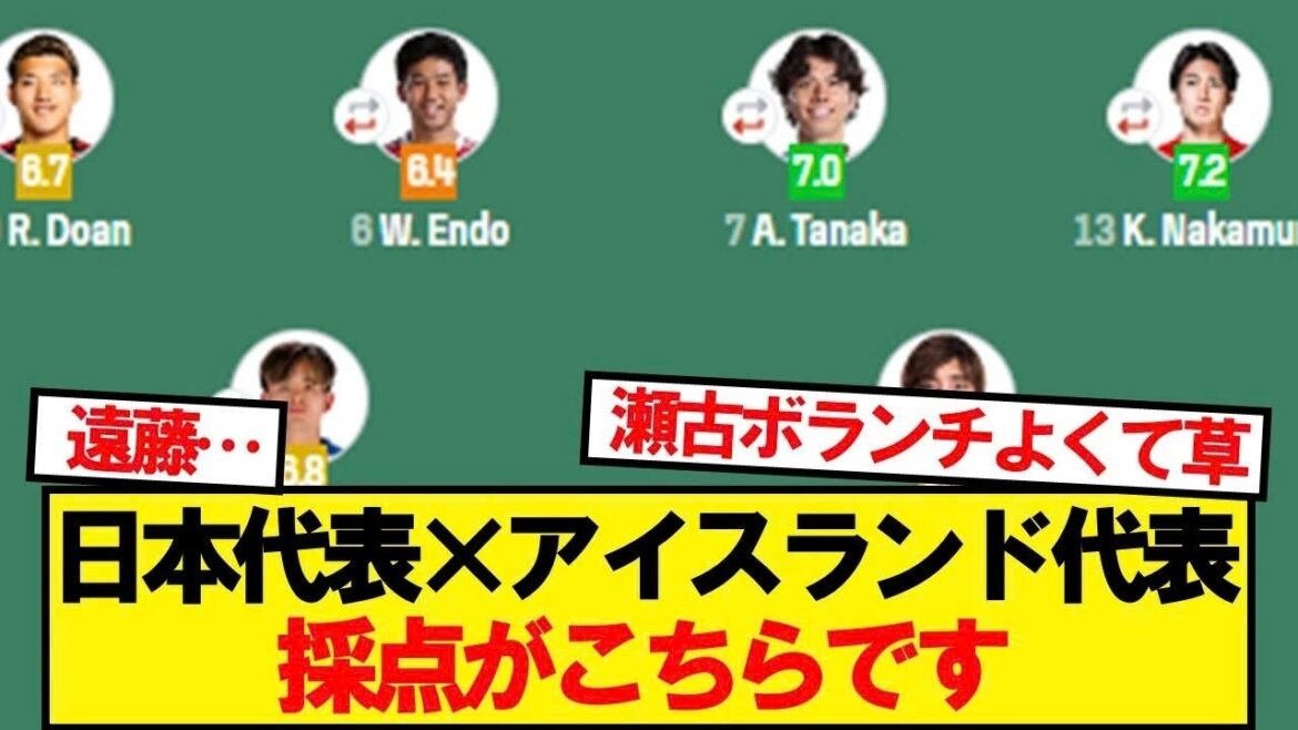 [Évaluation]Equipe nationale du Japon VS Equipe nationale d'Islande, voici le score ! ! ! ! !