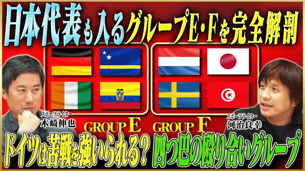 [Coupe du monde d'Amérique du Nord et d'Amérique centrale]Quelle est la vérité derrière la prédiction selon laquelle la puissante Allemagne occupera la 3ème place du groupe E avec 3 forts et 1 faible ? Une analyse approfondie des équipes rivales du groupe F, dont fait partie l'équipe nationale japonaise ![Keita Suzuki x Shinya Kizaki x Yoshiyuki Kawaji]