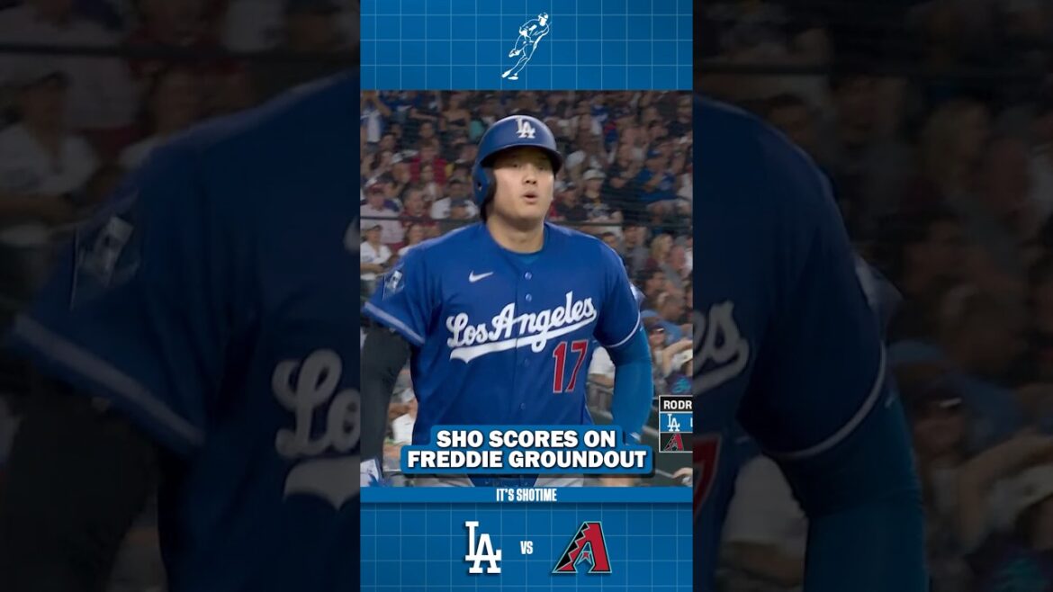 Shohei Ohtani marque sur Freddie Freeman Groundout