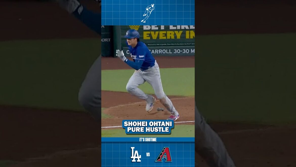 Shohei Ohtani réussit un coup sûr sur le terrain
