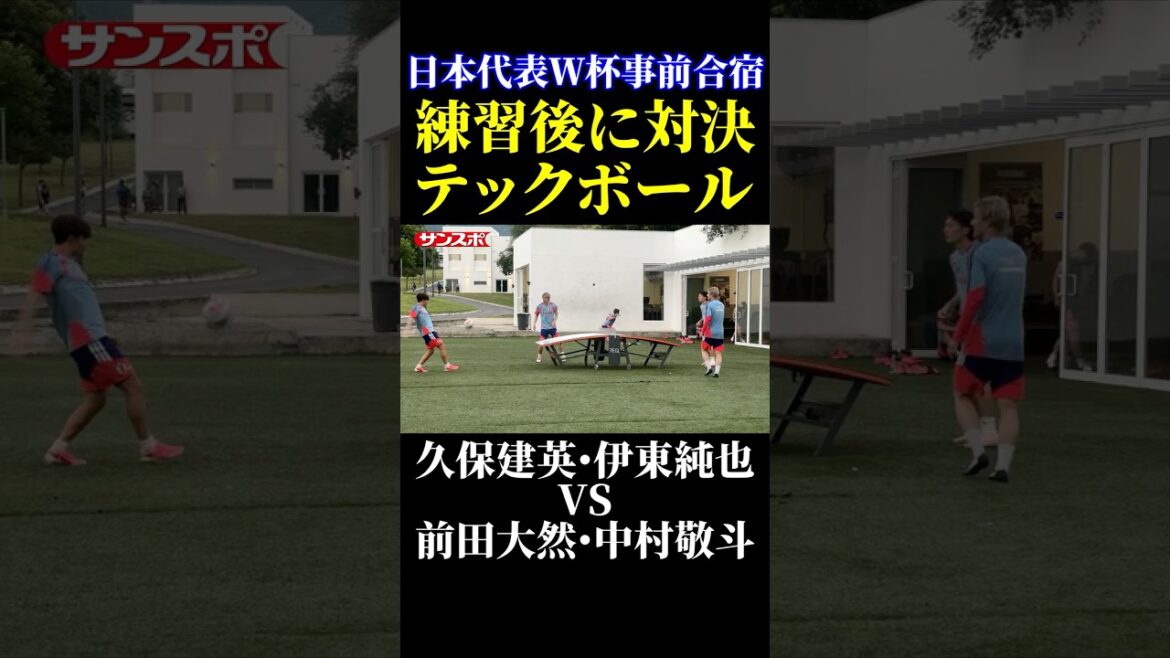 [Équipe nationale du Japon]Kubo/Ito contre Maeda/Nakamura, ballon technique après l'entraînement