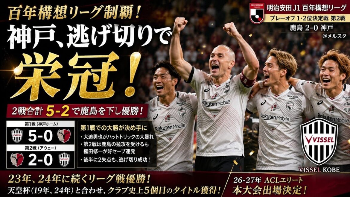 🏆⚽Kobe devient le champion de la Centenary League ! 🎉🔥 Battez Kashima avec les économies dynamiques d'Osako ! 👑