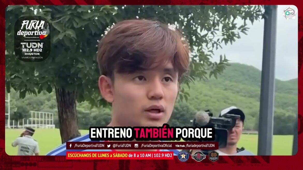 Takefusa Kubo et le changement de terrain pour s’entraîner à Monterrey. Takefusa Kubo et le changement de terrain pour s'entraîner à Monterrey.