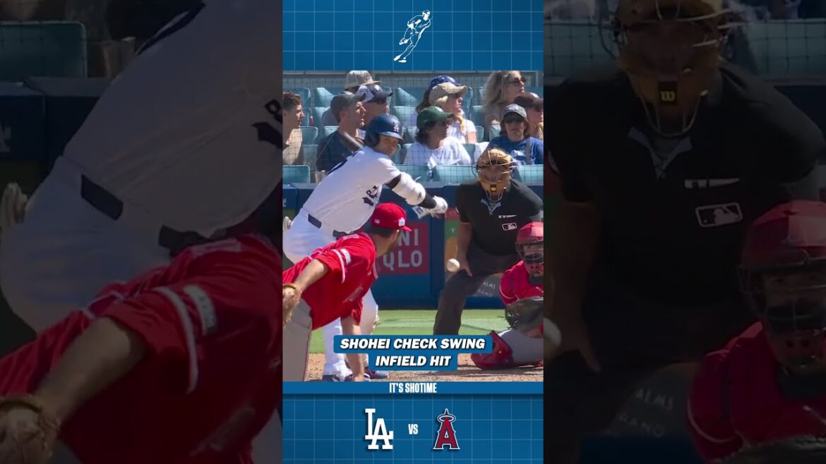 Shohei Ohtani transforme le check swing en coup sûr sur le terrain