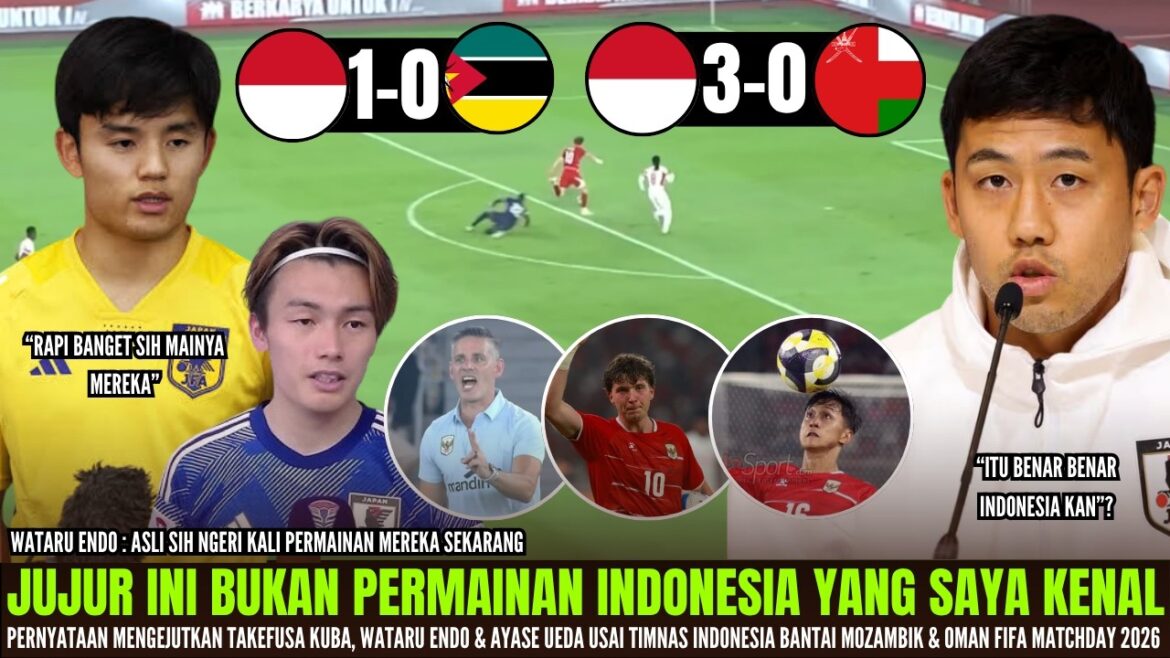 🔴SURPRISÉ ! Takefusa Kubo, Wataru Endo et Ayase Ueda NGOMONG Gini Équipe nationale indonésienne Bantai Mozambique 1-0