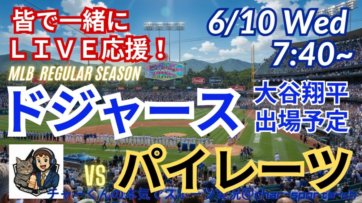 [Otani participe ! Visualisation simultanée du support en direct]Support en direct en direct de MLB Dodgers VS Pirates dans un style radio ! #Ohtani Home Run #Shohei Ohtani #Dodgers #MLBLIVE #MLB Live #Baseball #MLB #Dual Wielding