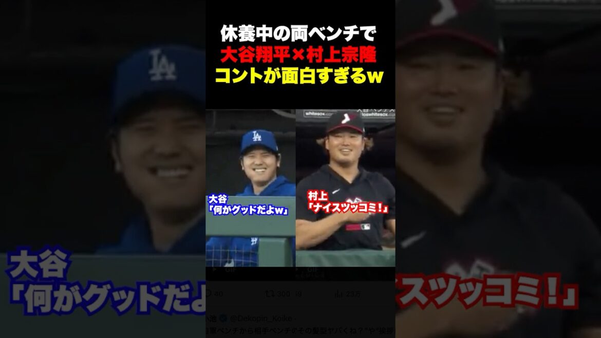 L’échange entre Shohei Otani et Munetaka Murakami pendant la pause est tellement drôle mdr L'échange entre Shohei Otani et Munetaka Murakami pendant la pause est tellement drôle mdr