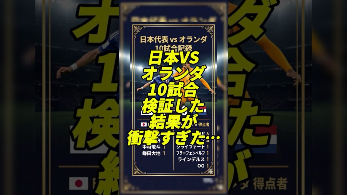 [Résultats choquants]Équipe nationale du Japon contre équipe nationale des Pays-Bas, après 10 simulations de jeu, les statistiques sont désespérées... ! ? ⚽️