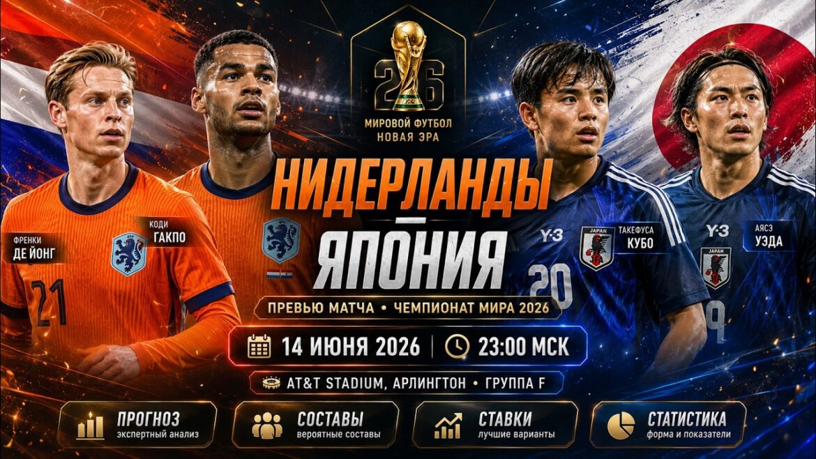 PAYS-BAS – JAPON : La sensation est proche ? Prévisions, compositions et analyse du match de la Coupe du monde 2026 PAYS-BAS - JAPON : La sensation est proche ? Prévisions, compositions et analyse du match de la Coupe du monde 2026