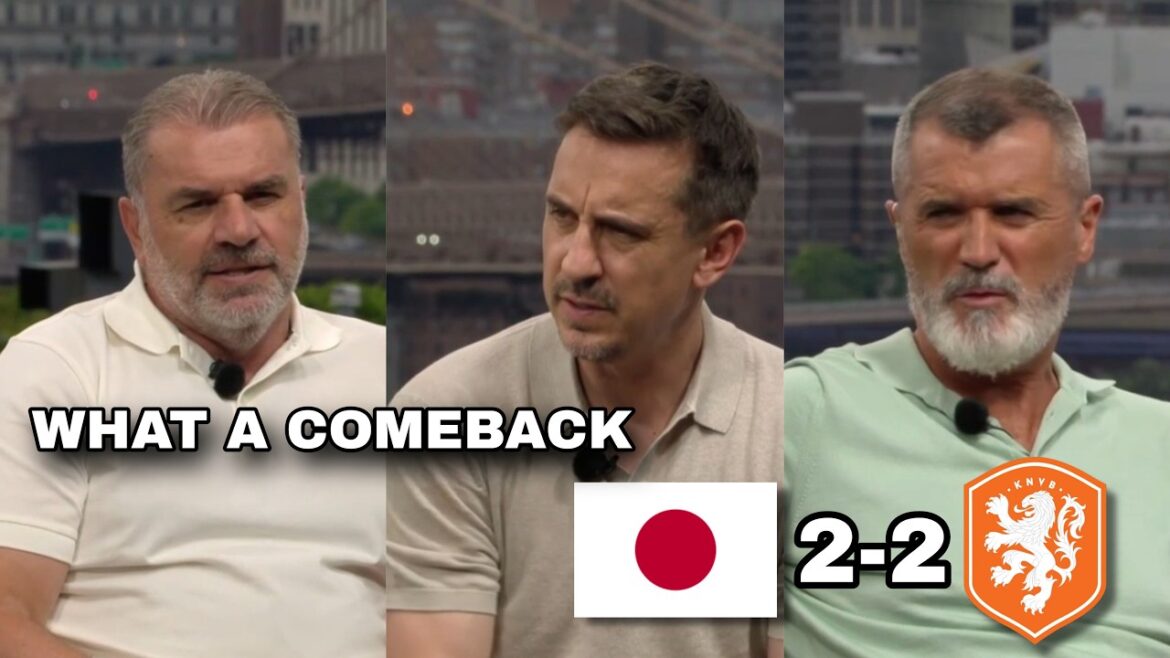 Pays-Bas 2-2 Japon : incroyable réaction de Roy Keane, Postecoglou et Gary Neville lors du retour