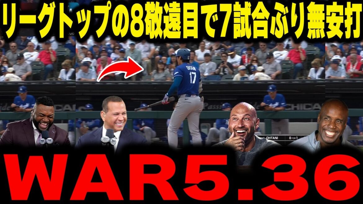 [Shohei Otani]Aucun coup sûr pour la première fois en 7 matchs en raison d'un but sur balles déclaré ! La légende était furieuse face aux grosses huées de l'ennemi et au choc de WAR5.36 !