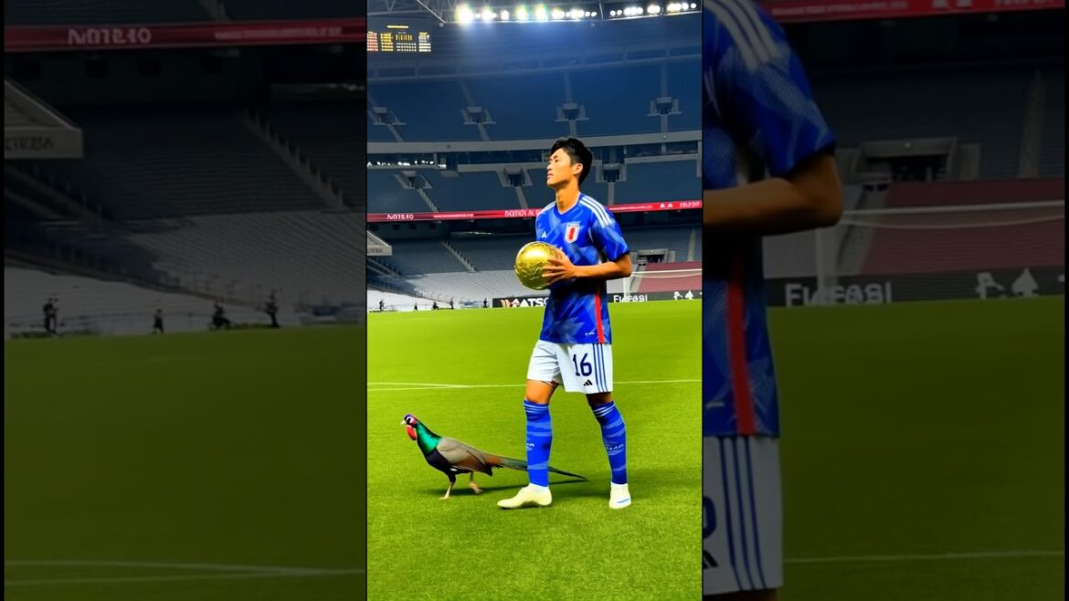 Takehiro Tomiyasu marchant avec le faisan vert #goalhighlights #ai #worldcup2026 #tomiyasu