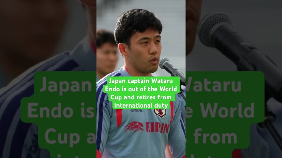 Le capitaine japonais Wataru Endo est absent de la Coupe du monde et prend sa retraite internationale. Le capitaine japonais Wataru Endo est absent de la Coupe du monde et prend sa retraite internationale.