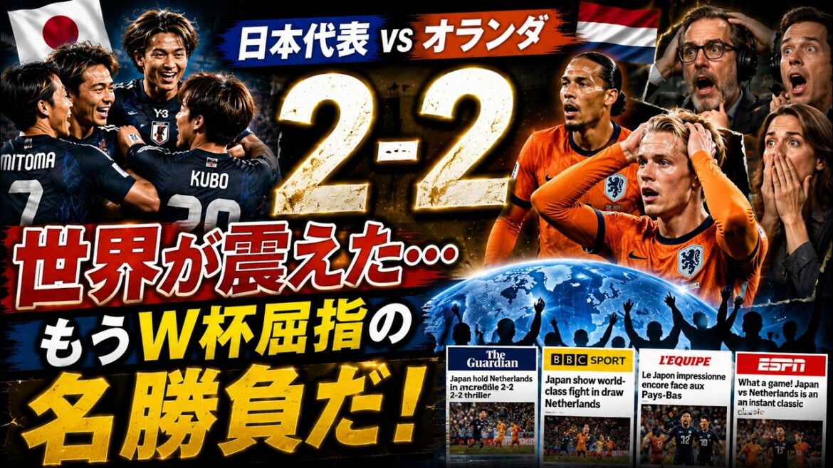 [Tumulte mondial]L'impact du Japon contre les Pays-Bas 2 2 Bataille acharnée... « C'est déjà l'un des meilleurs matches de la Coupe du Monde » Quelles sont les réactions réelles de chaque pays qui ont choqué le monde ?