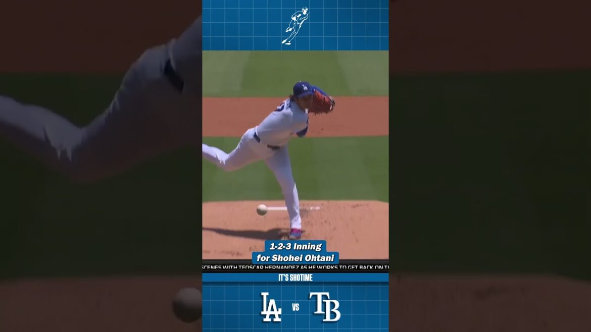 Shohei commence le match avec une manche 1-2-3