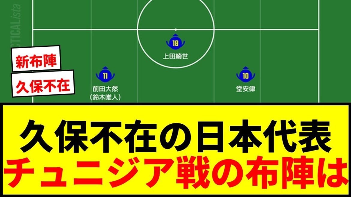 [Equipe Nationale du Japon]Match contre la Tunisie sans Takefusa Kubo ! Les ombres sont-elles Ritsu Doan et Daenen Maeda ? Voix d'attente concernant la formation de départ du droit WB Yusei Sugawara !