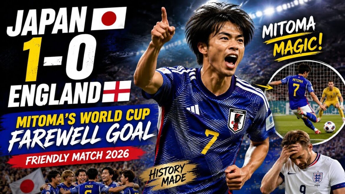 JAPON 1-0 ANGLETERRE | Le but d’adieu émotionnel de Mitoma étourdit l’Angleterre ! | Faits saillants du match amical 2026 JAPON 1-0 ANGLETERRE | Le but d'adieu émotionnel de Mitoma étourdit l'Angleterre ! | Faits saillants du match amical 2026
