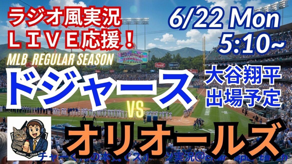 [Otani participe ! Visualisation simultanée du support en direct]Support en direct des MLB Dodgers VS Orioles dans un style radio #Shohei Otani #Dodgers #MLBLIVE #MLB Live #Baseball #mlb #Otani home run #Yoshinobu Yamamoto