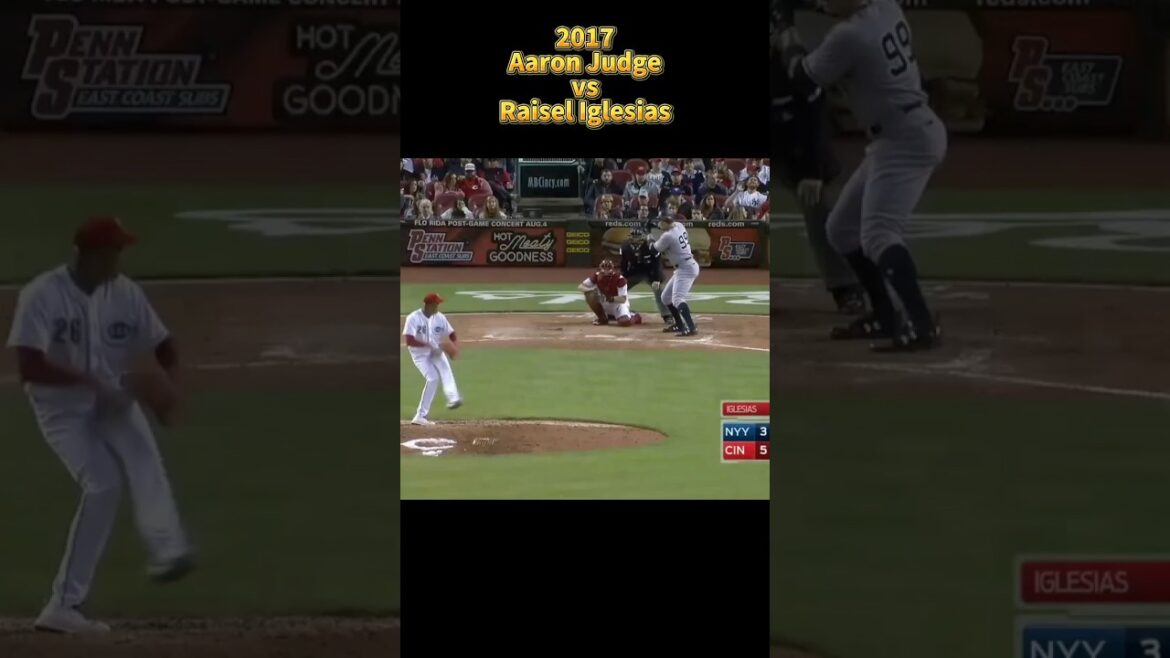 Aaron Judge contre Raisel Iglesias 2017 MLB tous les pitchs des NewYork Yankees Aaron Judge #shorts