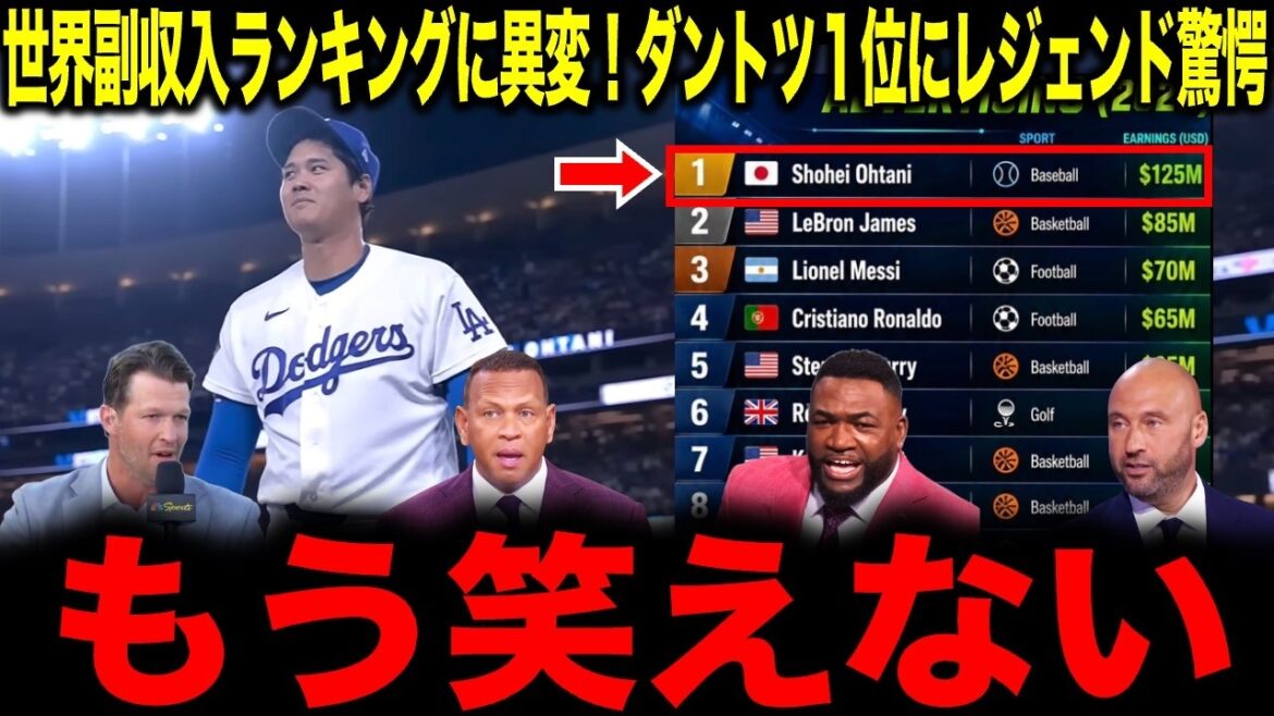 [Shohei Otani]Plus que Messi ! Quelque chose d'étrange s'est produit dans le classement mondial des revenus supplémentaires... La légende est choquée d'être de loin en première place : « Je ne peux plus rire »