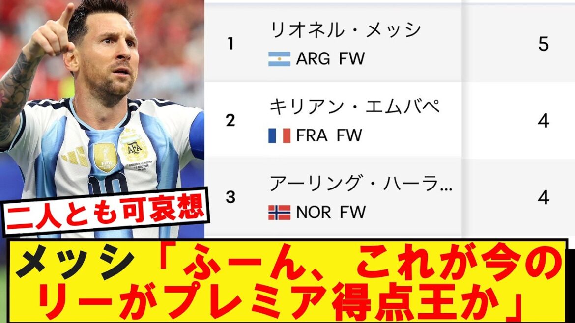 [Coupe du Monde]Messi : "Hmm, est-ce l'actuel meilleur buteur de la Liga Premier ?"