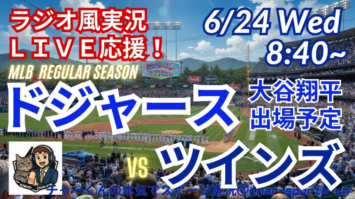 [Otani participe ! Visualisation simultanée du support en direct]Support en direct en direct des MLB Dodgers VS Twins dans un style radio ! ＃Shohei Ohtani ＃Dodgers ＃MLBLIVE ＃MLBLIVE ＃Baseball ＃MLB ＃Home run d'Otani ＃Yoshinobu Yamamoto